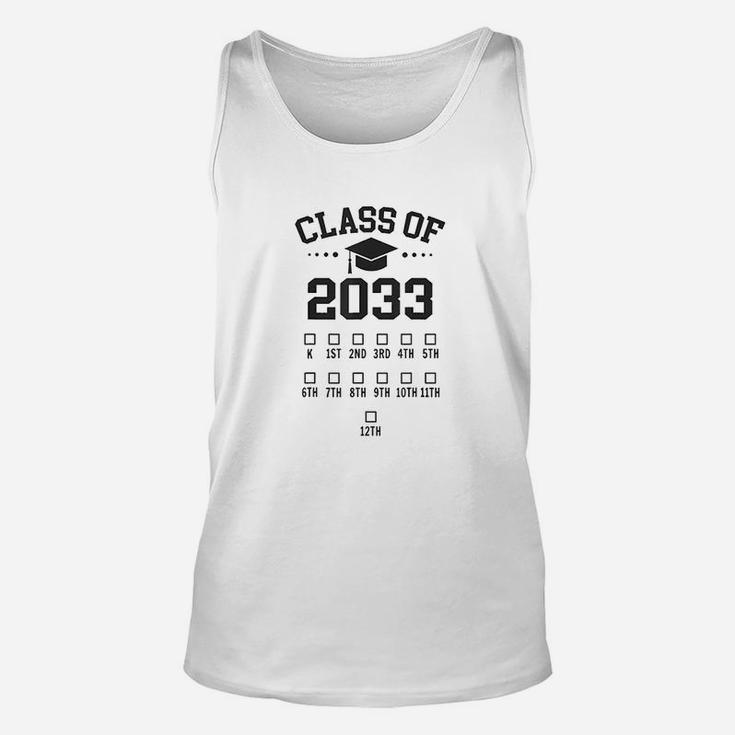 Kindergarten Class Of 2033 Grow With Me Space For Chackmarks Unisex Tank Top
