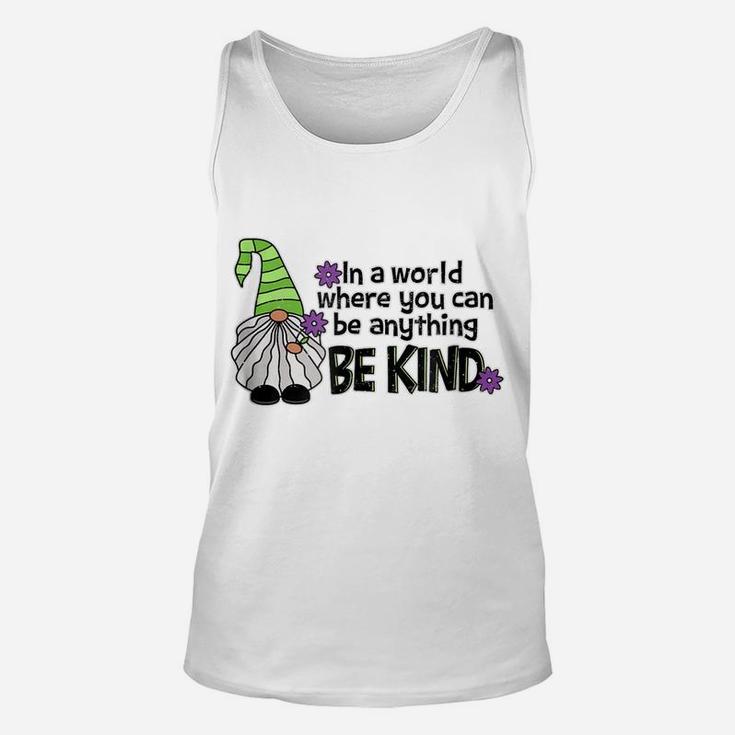 Kindness Gnome T Shirt Garden Gift Whimsical Unisex Tank Top