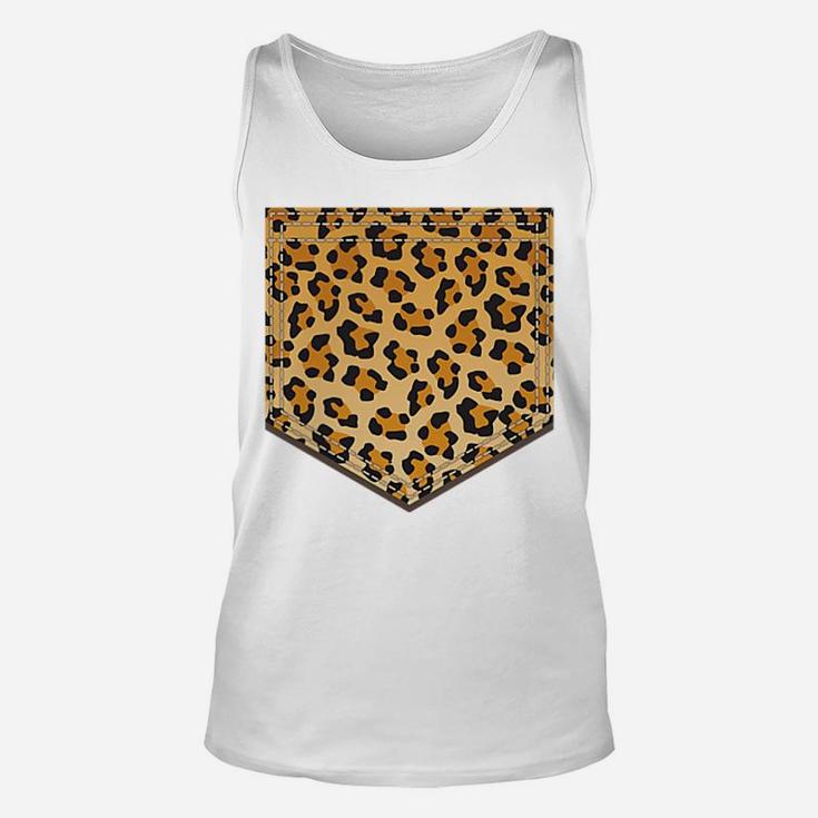 Leopard Print Pocket Shirt | Cool Animal Lover Cheetah Gift Unisex Tank Top