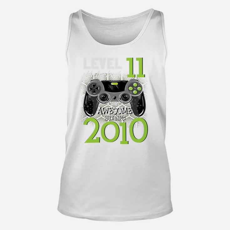 Level 11 Unlocked Awesome Since 2010 Video Gamer 11 Birthday Unisex Tank Top