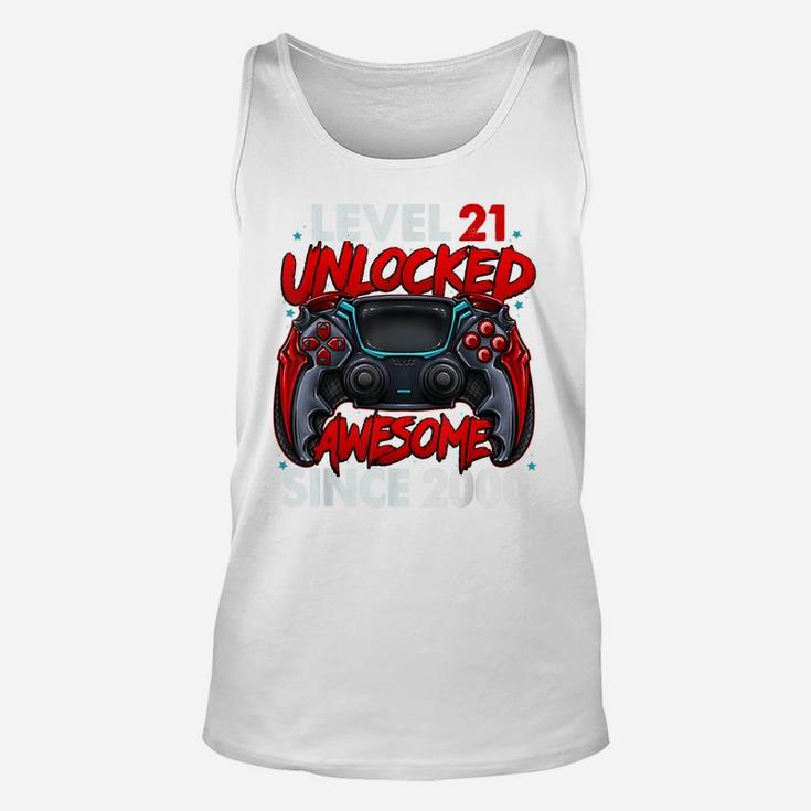 Level 21 Unlocked Awesome Since 2000 21St Birthday Gaming Unisex Tank Top