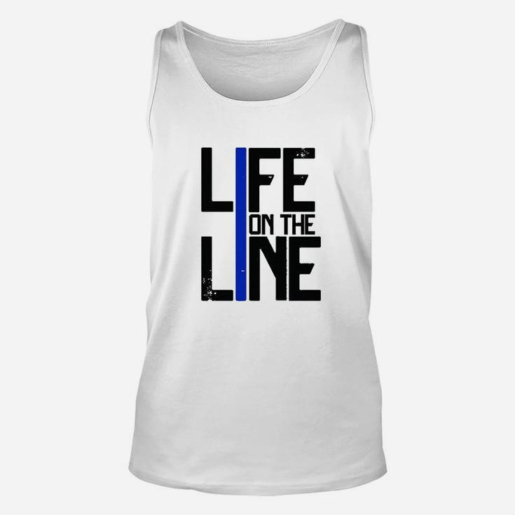 Life On The Line Police Unisex Tank Top