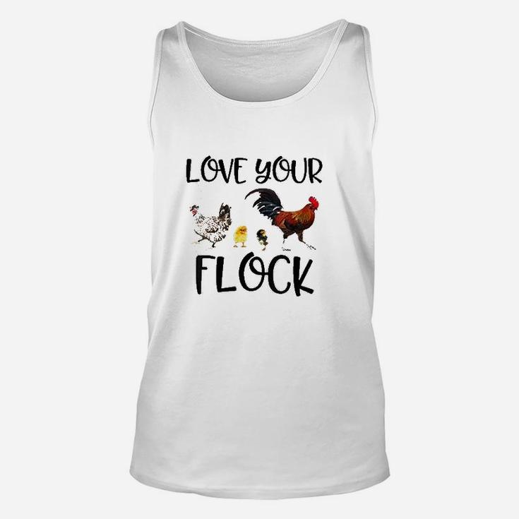 Love Your Flock Funny Chickens Hens Unisex Tank Top