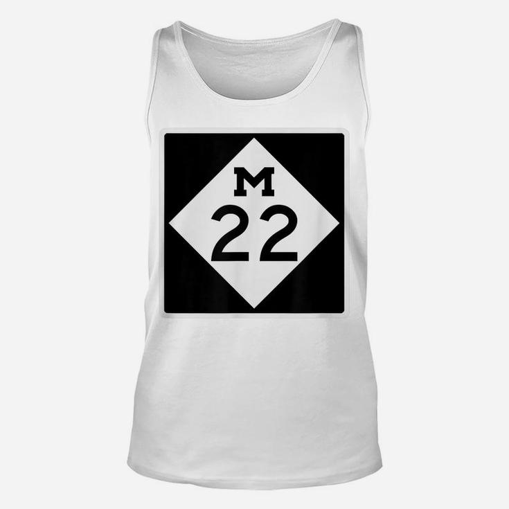 M-22 Michigan Highway Sign M 22 Route Unisex Tank Top