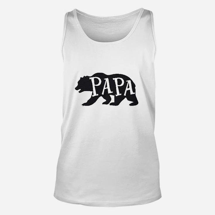 Matching Father And Son Papa Bear Daddy Bear Little Baby Family Unisex Tank Top