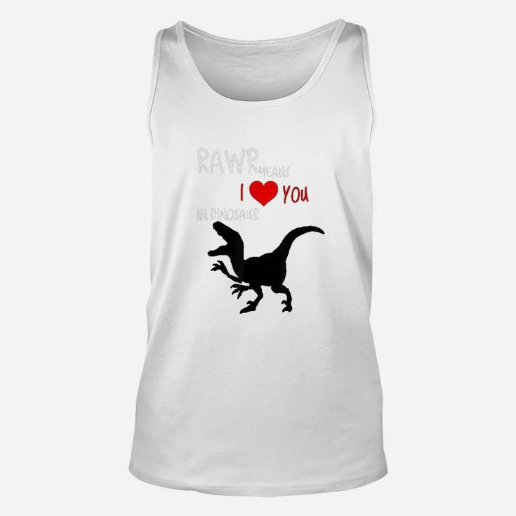 Means I Love You In Dinosaur Unisex Tank Top