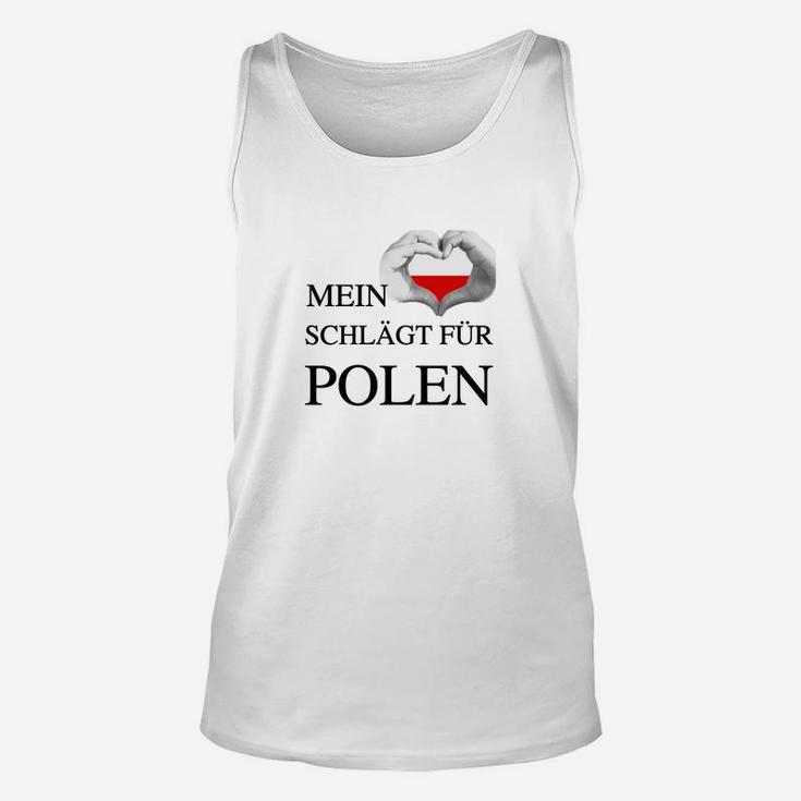 Mein Herz schlägt für Polen Unisex TankTop, Patriotisches Design