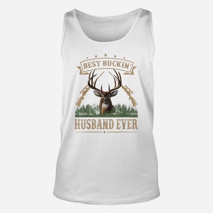 Mens Fathers Day Best Buckin' Husband Ever Deer Hunting Bucking Unisex Tank Top