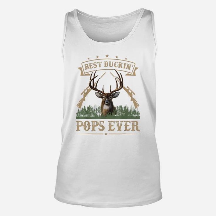 Mens Fathers Day Best Buckin' Pops Ever Deer Hunting Bucking Unisex Tank Top