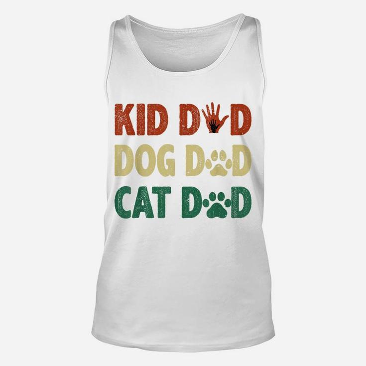 Mens Funny Kid Dog Cat Dad Cool Father's Day Fur Papa Pet Owner Unisex Tank Top