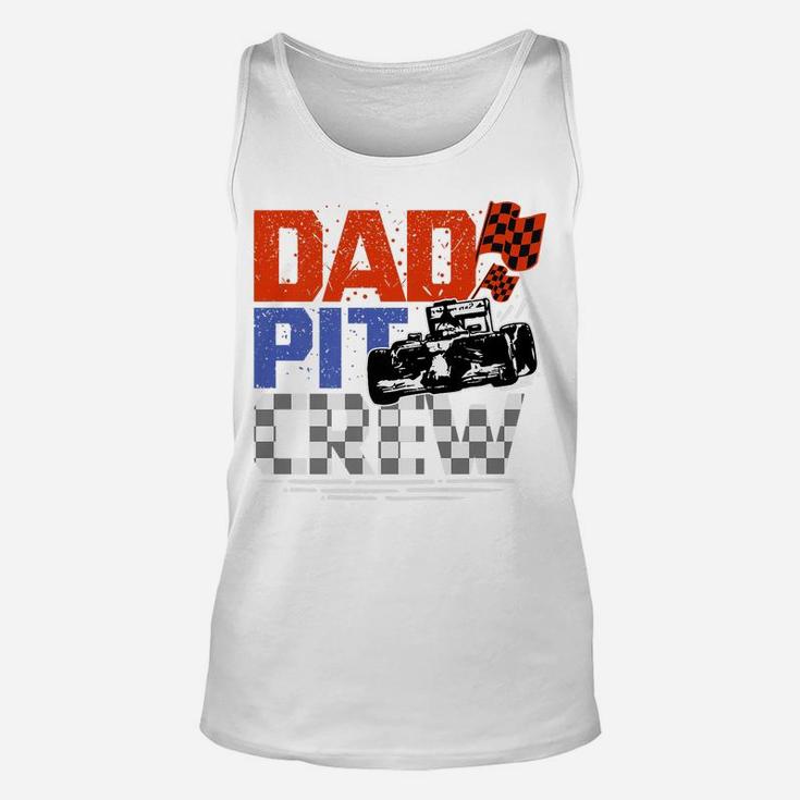 Mens Race Car Themed Birthday Party Gift Dad Pit Crew Costume Unisex Tank Top
