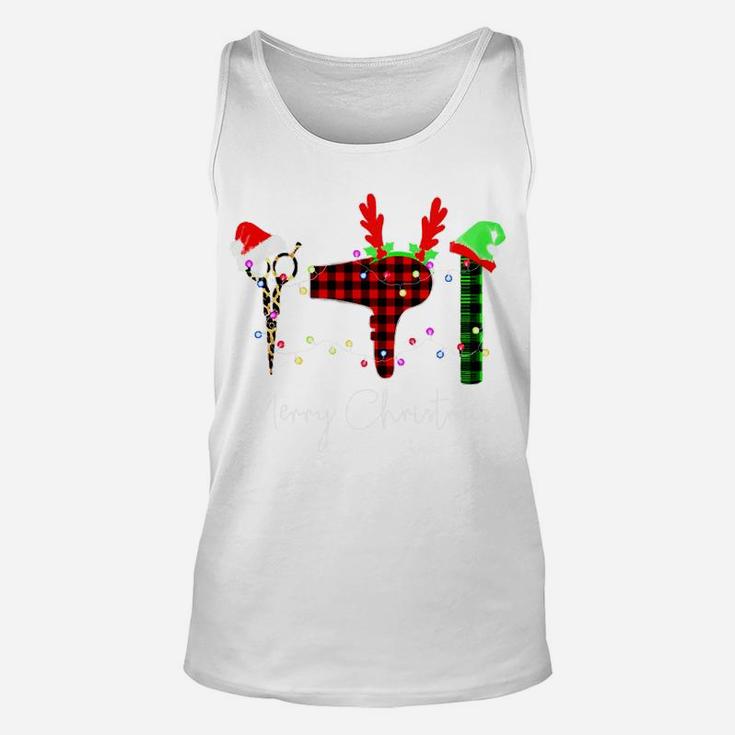 Merry Christmas Hairstylist Funny Tool Hairdresser Barber Unisex Tank Top