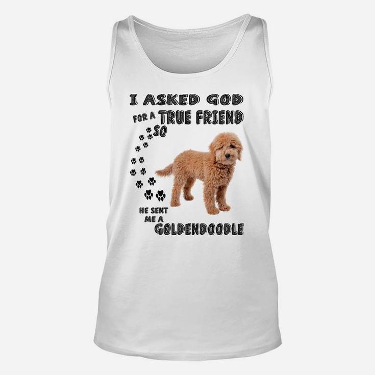 Mini Goldendoodle Quote Mom, Doodle Dad Art Cute Groodle Dog Unisex Tank Top