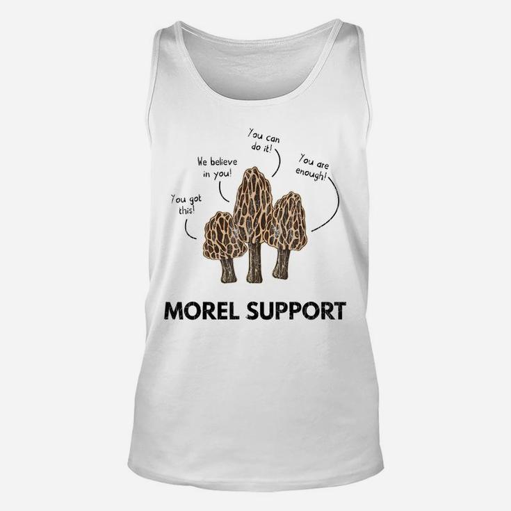 Morel Support Funny Mushroom Hunting Mycologist Graphic Unisex Tank Top