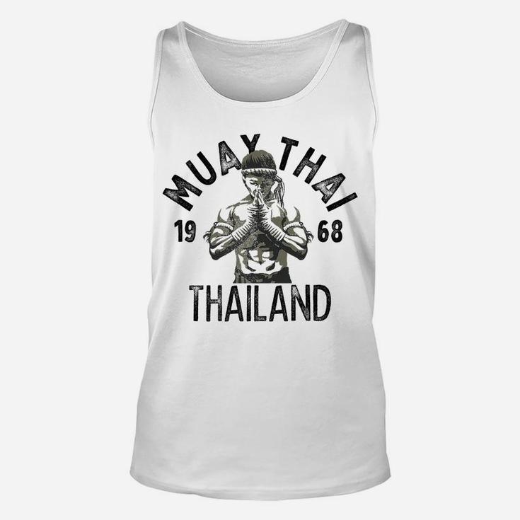 Muay Thai Thailand Vintage Tiger Fighter Training Gift Unisex Tank Top