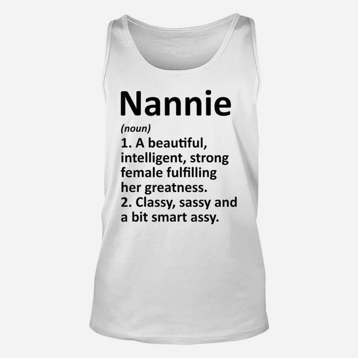 Nannie Definition Personalized Name Funny Christmas Gift Unisex Tank Top