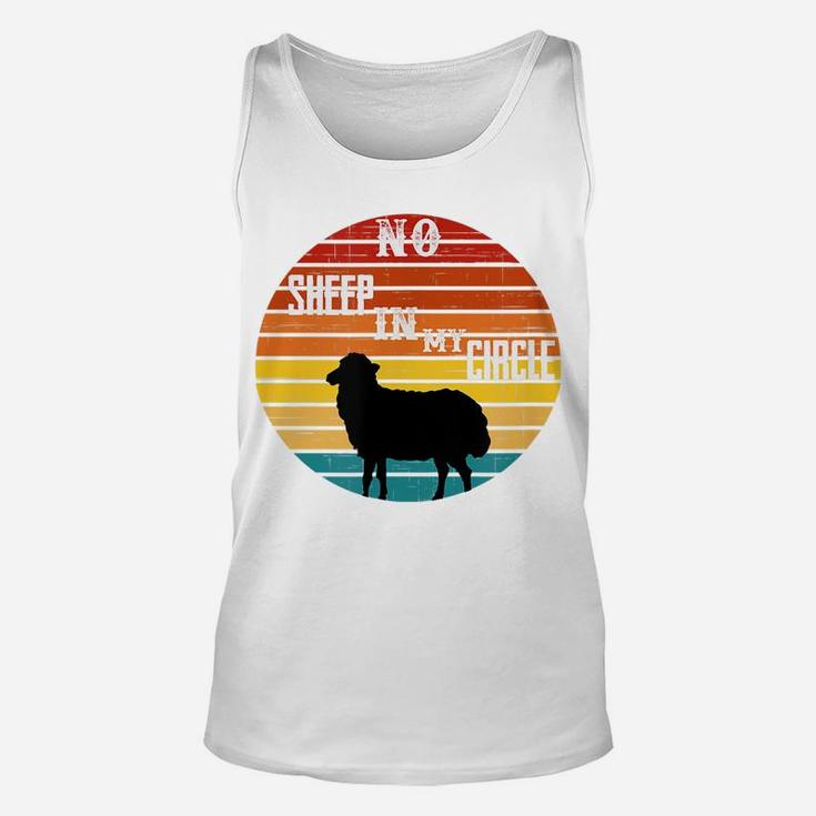 No Sheep In My Circle Retro Style Funny Sheep Unisex Tank Top