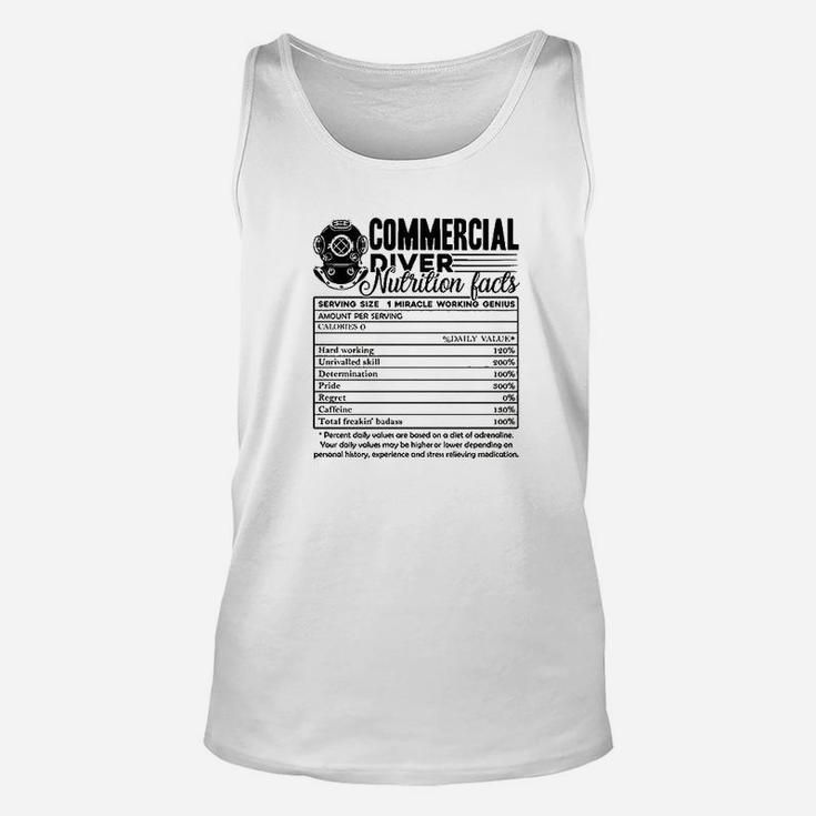 On Red Commercial Diver Unisex Tank Top