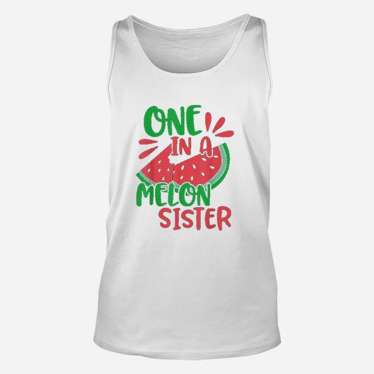 One In A Melon Sister Watermelon Unisex Tank Top
