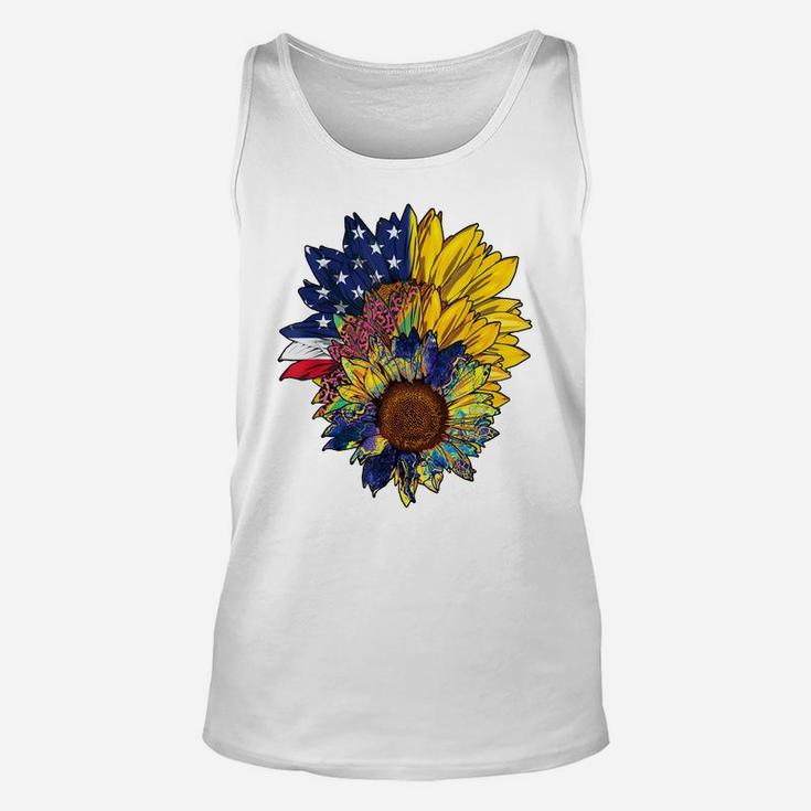 Plus Size Graphic Sunflower Painting Bouquet Flower Lovers Unisex Tank Top