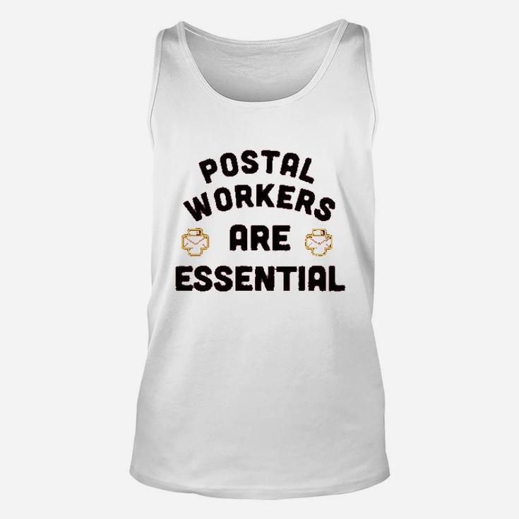 Postal Workers Are Essential Workers Graphic Unisex Tank Top