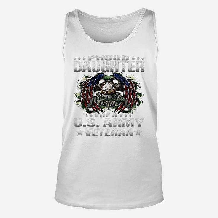 Proud Daughter Of A Us Army Veteran Military Vet's Child Unisex Tank Top