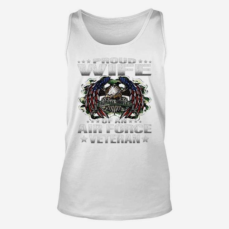 Proud Wife Of An Air Force Veteran Military Vet's Spouse Unisex Tank Top
