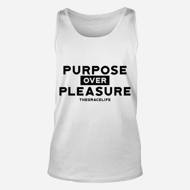 Purpose Over Pleasure The Grace Life Unisex Tank Top