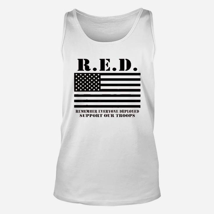 Red Support Our Troops Unisex Tank Top