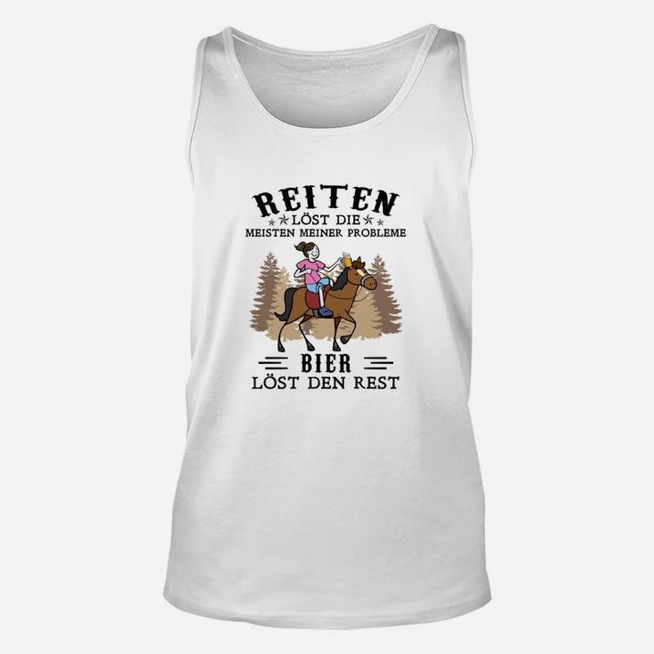 Reiter Unisex TankTop Lustig, Problemlösung Durch Reiten & Bier