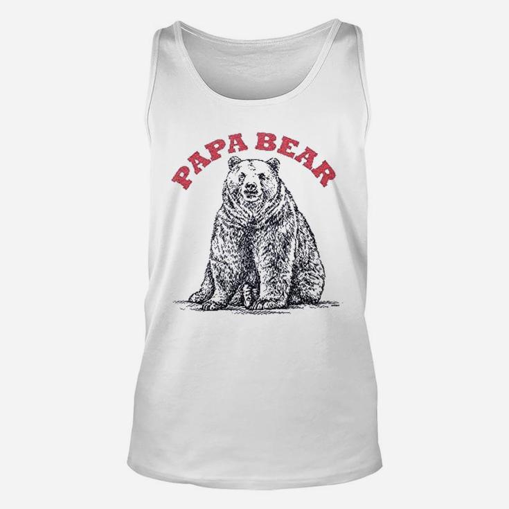 Retreez Funny Papa Bear For Dads Graphic Printed Unisex Tank Top