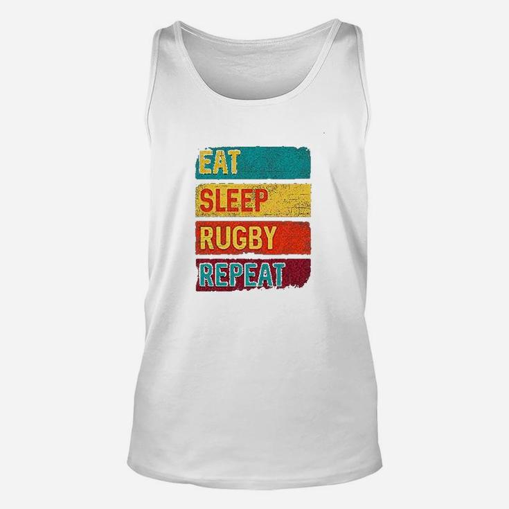 Rugby Player Eat Sleep Rugby Repeat Unisex Tank Top