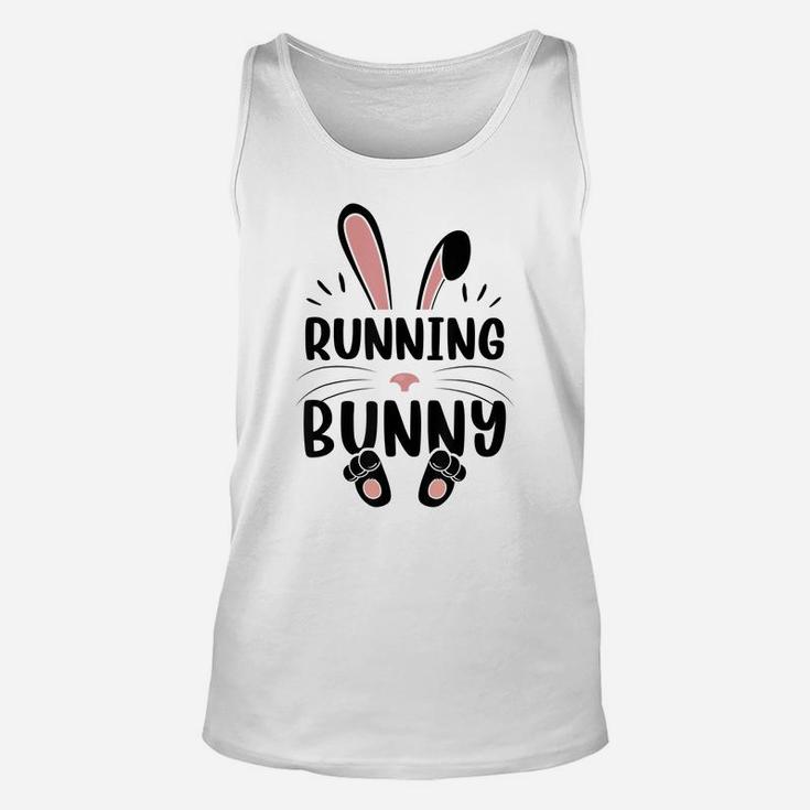 Running Bunny Funny Matching Easter Bunny Egg Hunting Unisex Tank Top
