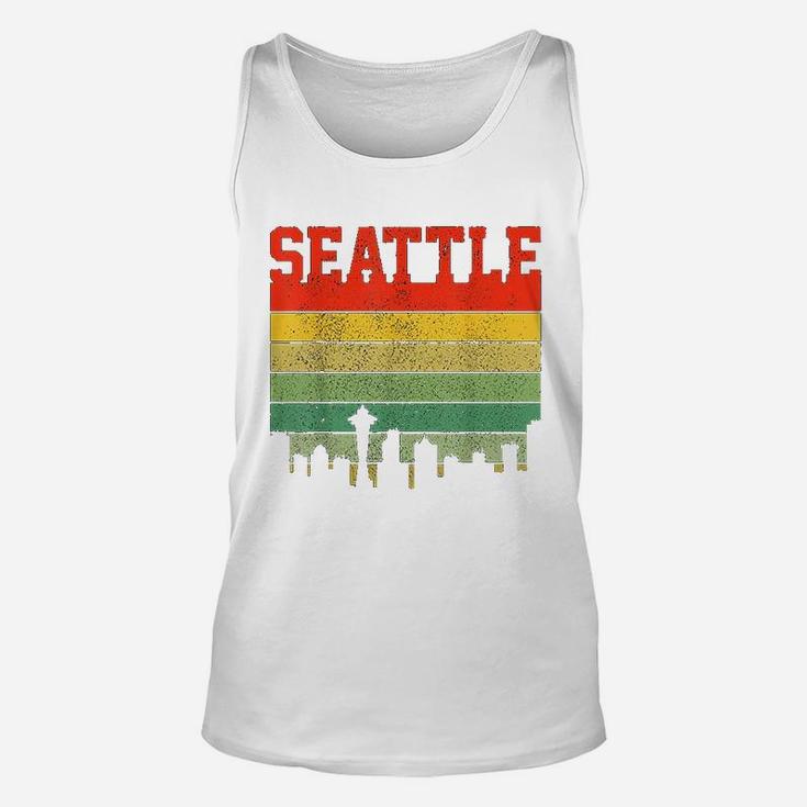 Seattle Skyline Vintage Washington Unisex Tank Top