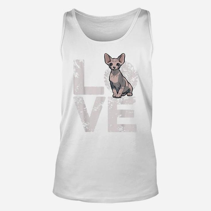 Sphynx Cat Hairless Cat Lovers Owner Valentines Day Gift Unisex Tank Top