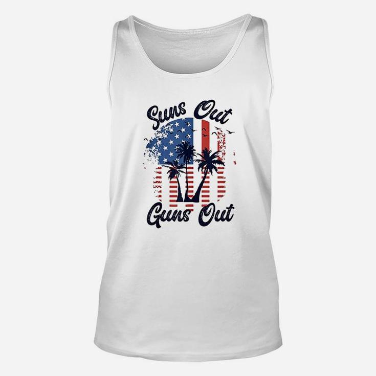 Suns Out Gns Out  Men Women 4Th Of July Usa Flag Unisex Tank Top