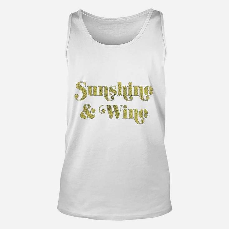 Sunshine And Wine Funny Summertime Drinking Unisex Tank Top