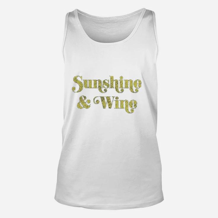 Sunshine And Wine Funny Summertime Drinking Vino Graphic Unisex Tank Top