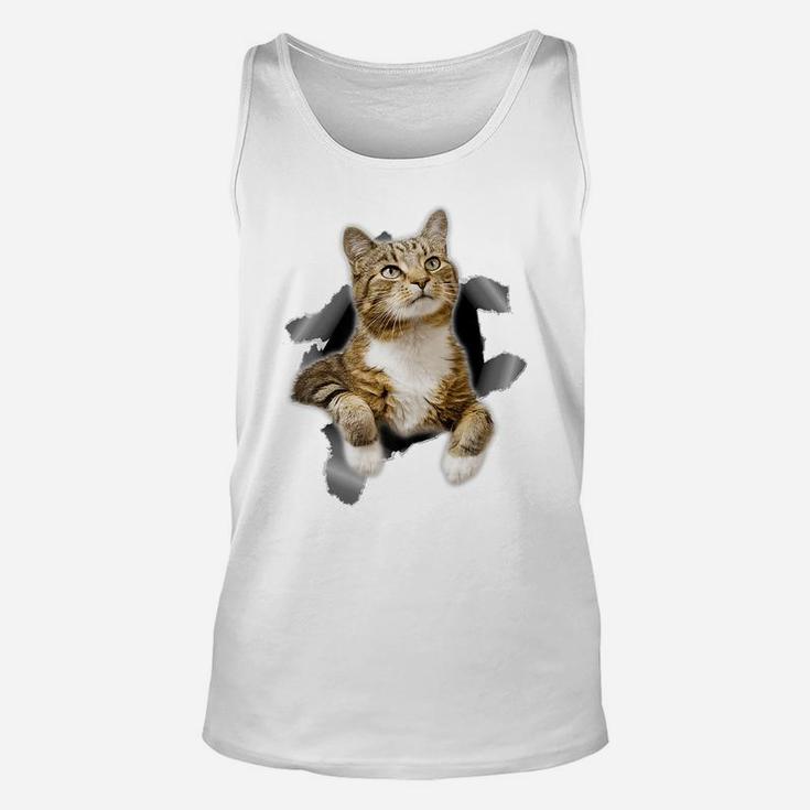 Sweet Kitten Torn Tee -Funny Cat Lover Cat Owner Cat Lady Unisex Tank Top