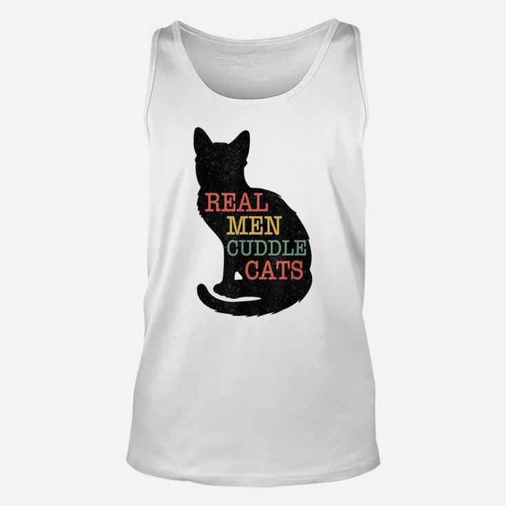 Tg Real Man Cuddle Cat Shirt Cat Owners Lovers Tee Unisex Tank Top