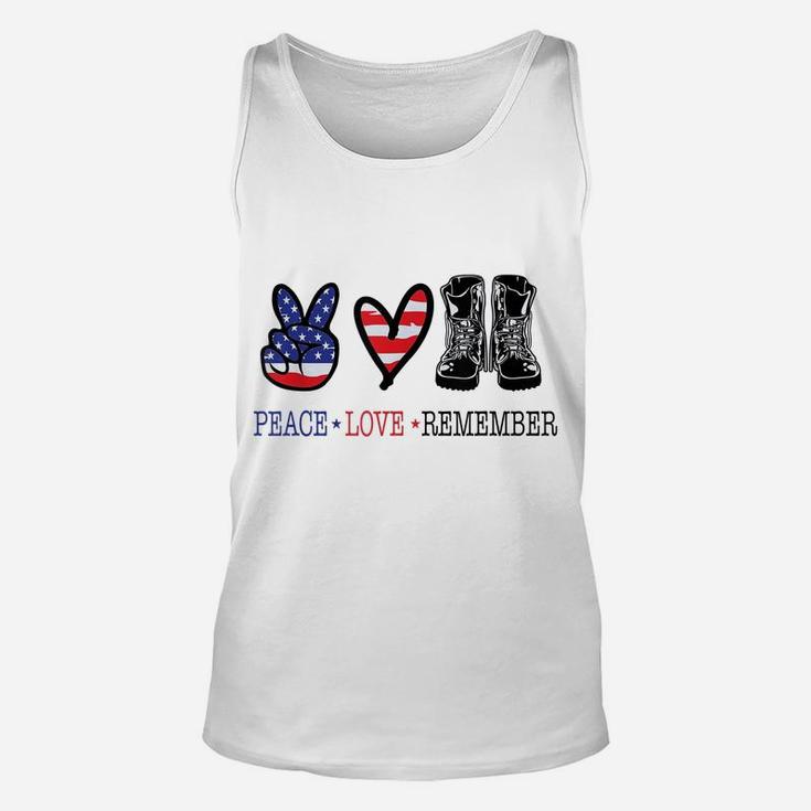 Thank You Veterans Day American Flag Heart Military Army Unisex Tank Top
