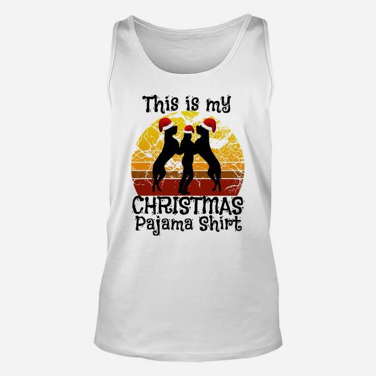 This Is My Christmas Pajama Funny Great Dane Xmas Holiday Sweatshirt Unisex Tank Top