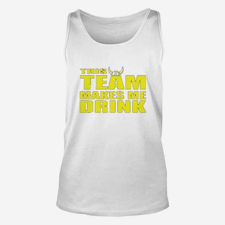This Team Makes Me Drink Minnesota Funny Unisex Tank Top