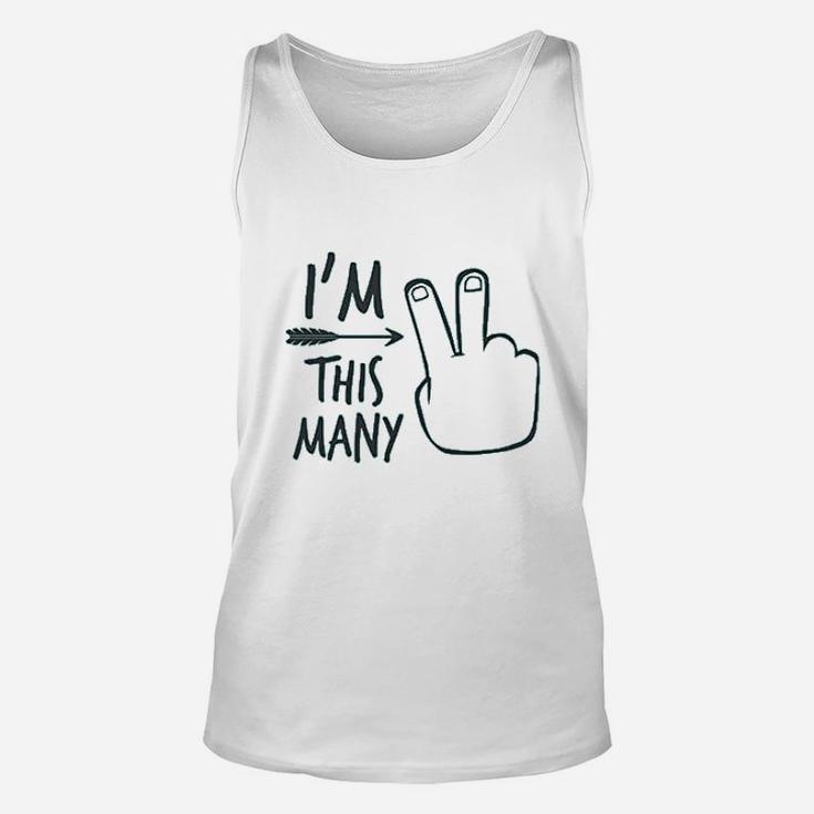 Two Year Old Second Birthday Unisex Tank Top