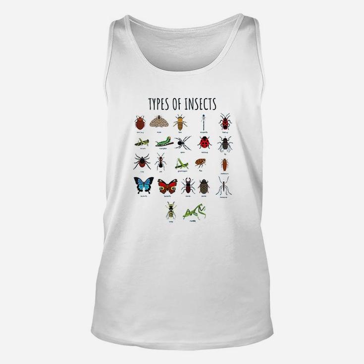 Types Of Insects Bug Identification Science Unisex Tank Top