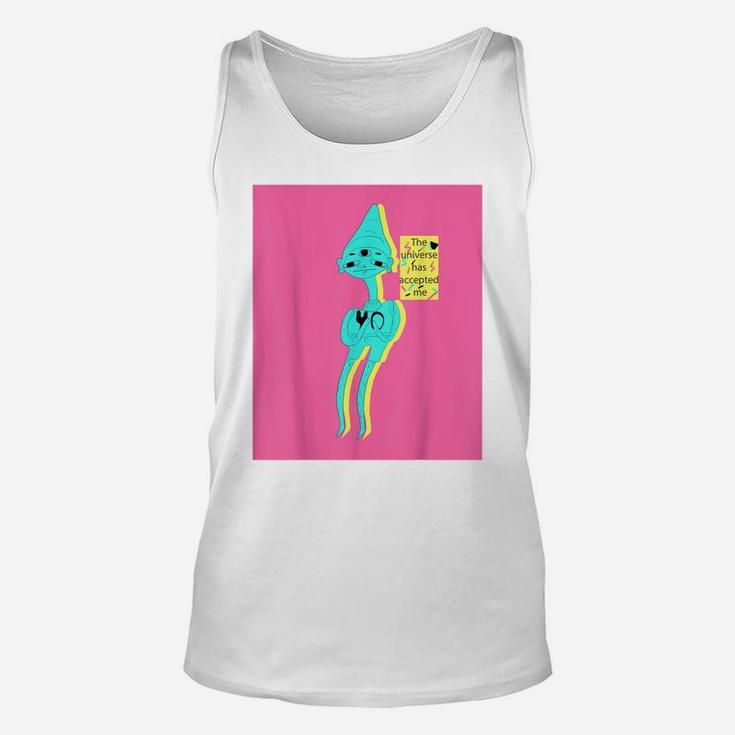 "Universe Has Accepted Me" Quirky Gnome Original Unisex Tank Top