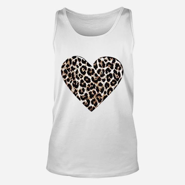 Valentine Day Casual Buffalo Leopard Print Love Heart Unisex Tank Top