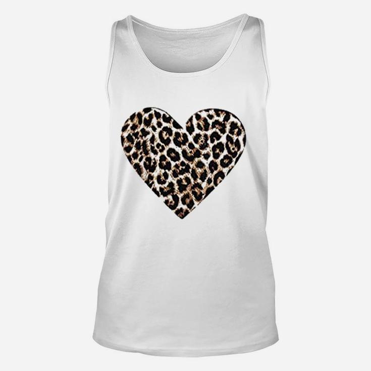 Valentine Day Love Heart Leopard Unisex Tank Top
