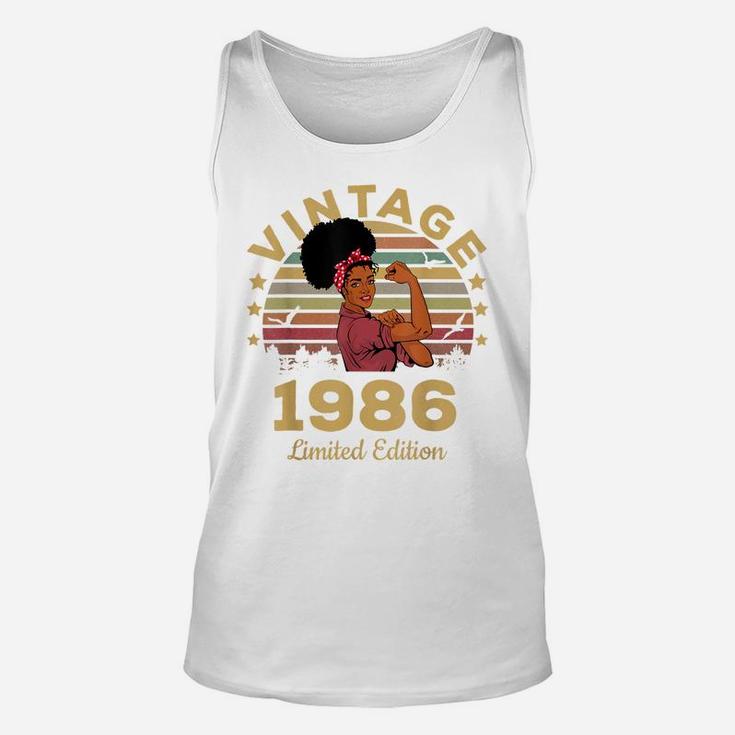 Vintage 1986 Made In 1986 35Th Birthday Women 35 Years Unisex Tank Top