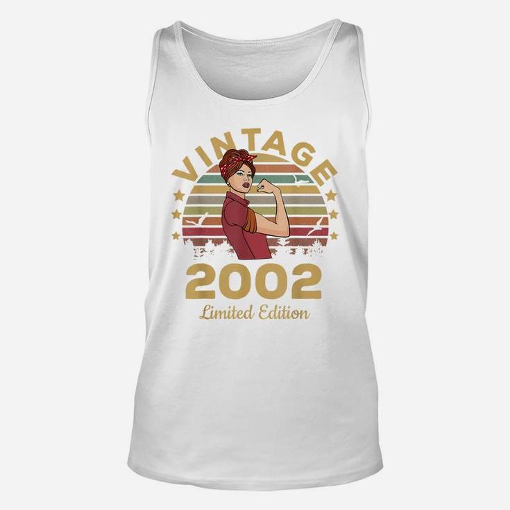 Vintage 2002 Made In 2002 19Th Birthday Women 19 Years Unisex Tank Top
